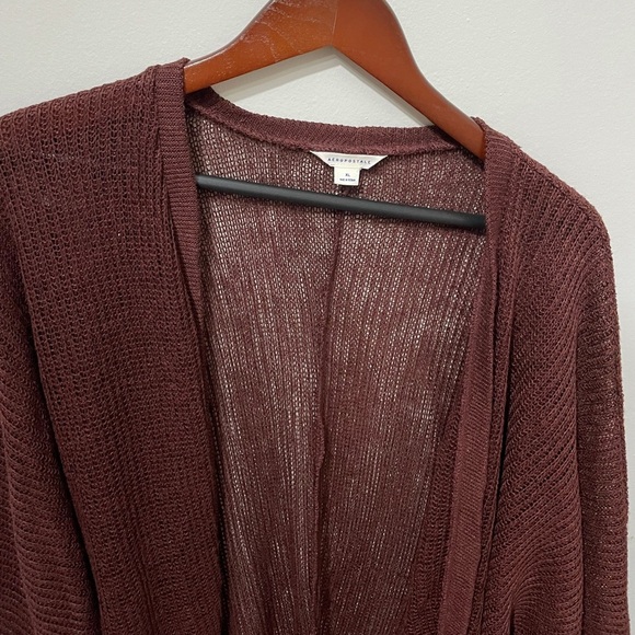 Aeropostale Maroon Lightweight Cardigan - Picture 4 of 5